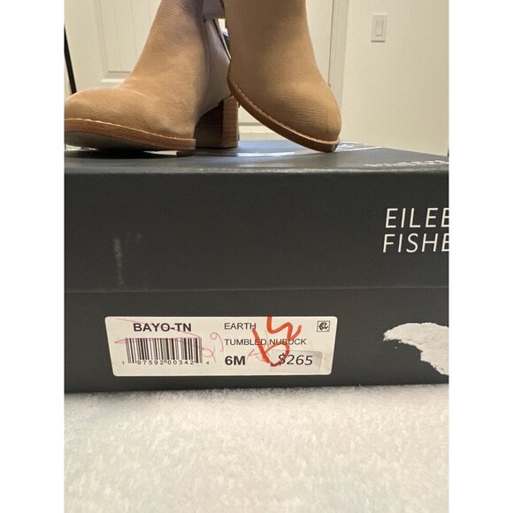 Eileen Fisher "Bayo-TN" Tumbled Nubuck Booties. NIB. Size 6 - Picture 4 of 12